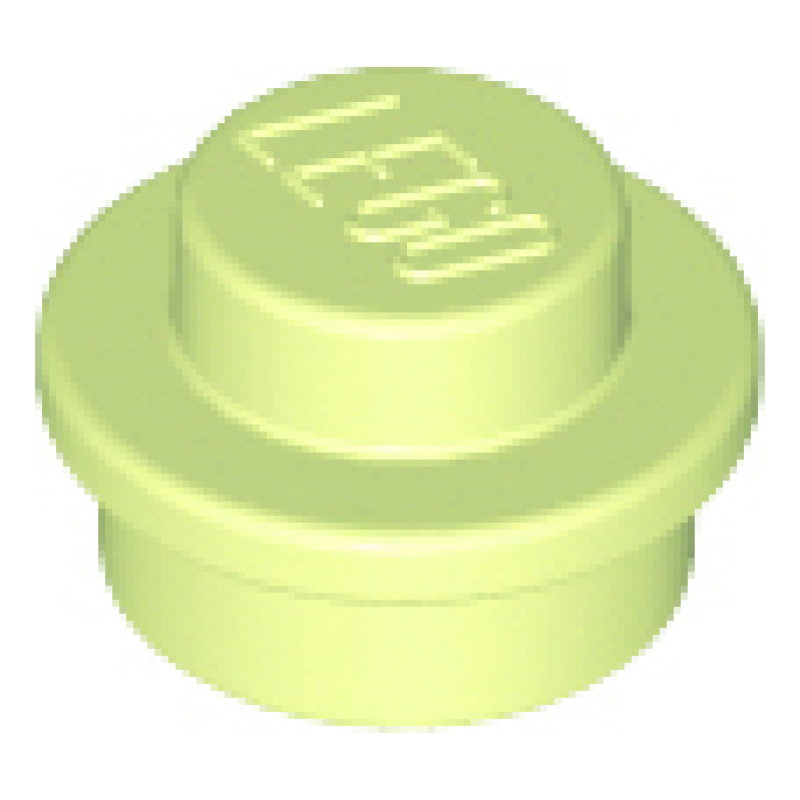 Plaat, Rond 1x1 Yellowish Green